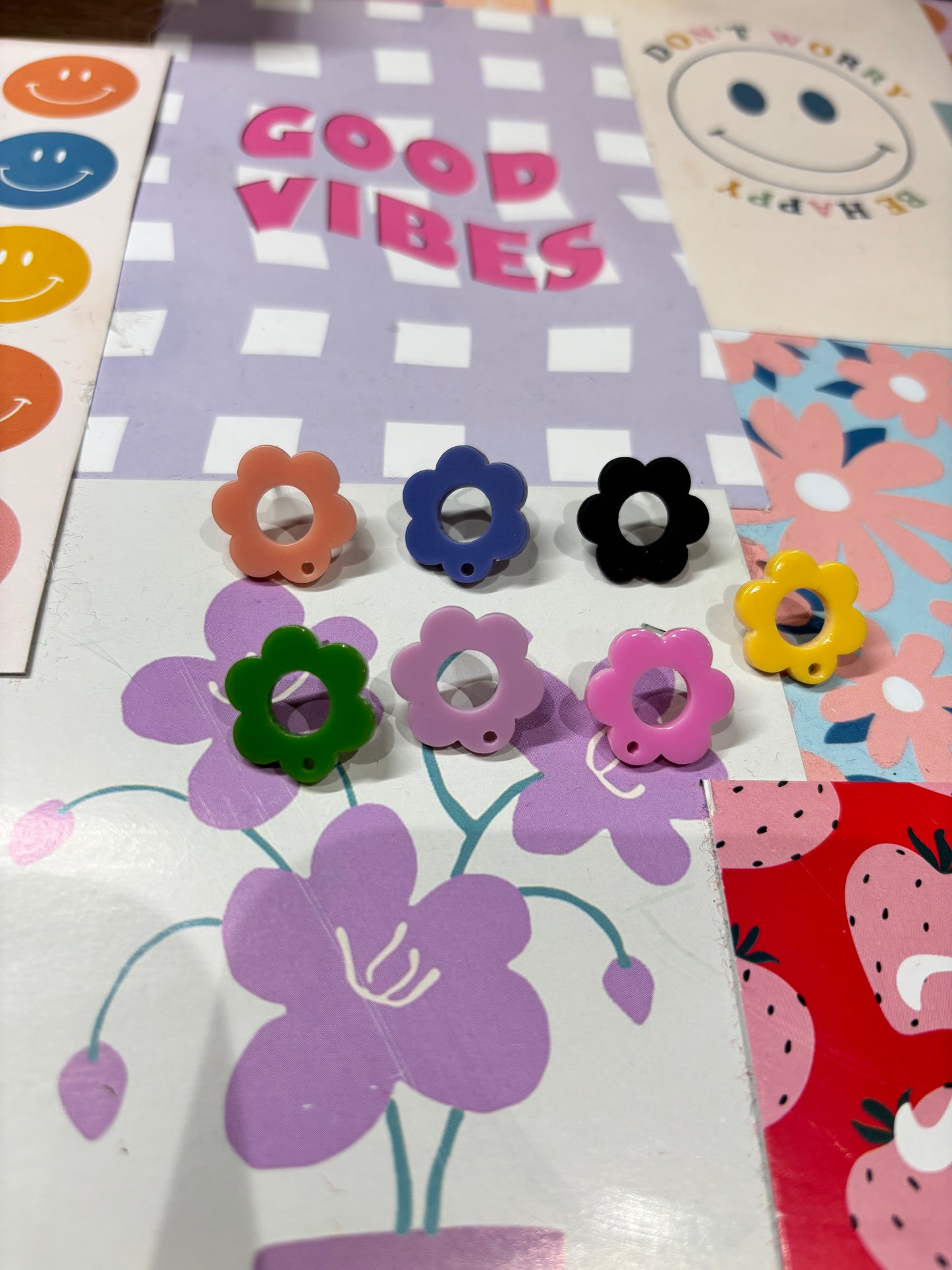 Brown Cow Print Pom Pom Earrings